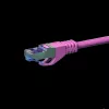 Cabo de rede DSIT CAT 6a S/FTP LSOH, 0,5 m, rosa