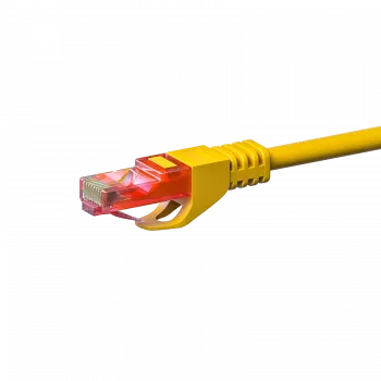 Cabo de rede patch Ethernet DSIT CAT6 U/UTP, 0,25 m, amarelo, 100% cobre, RJ45, 10 Gbit/s, 250 MHz