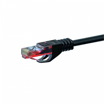 Cabo de rede DSIT CAT6 U/UTP 0,5 m preto 100% cobre (DC-60-005)
