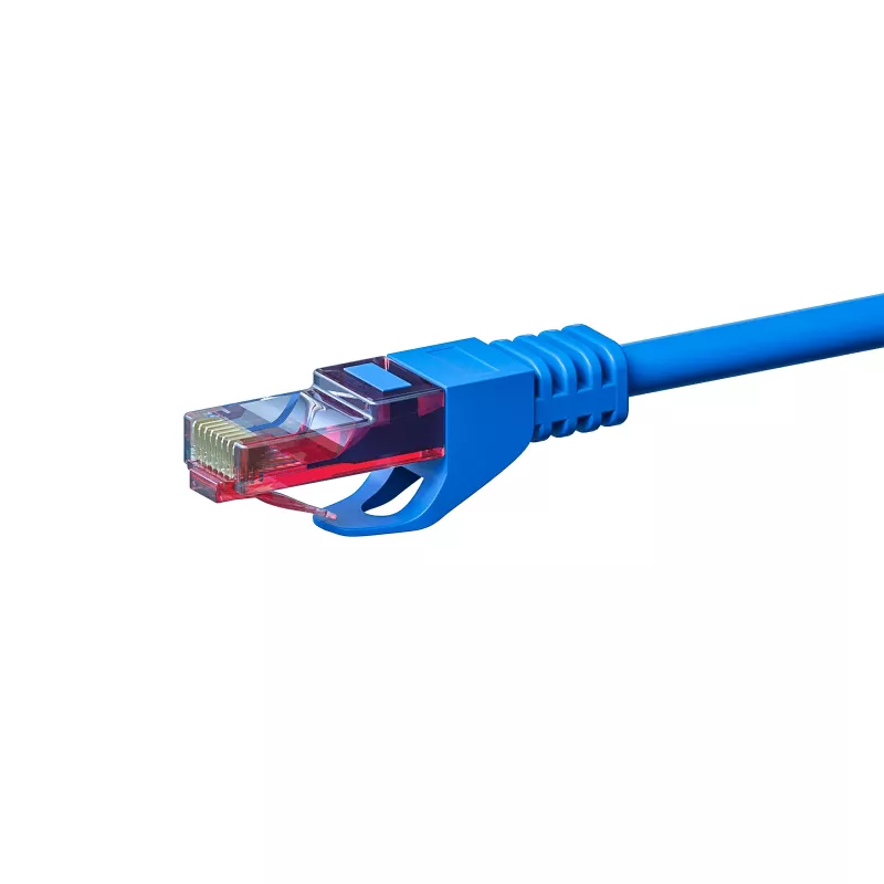 DSIT cabo de instalação de rede CAT6 U/UTP, 50m, azul, 100% cobre, maciço, 23 AWG, 250MHz, Eca