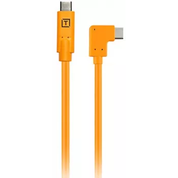 Cabo de tethering USB-C para USB-C em ângulo reto Tether Tools TetherPro 50 cm, Orange (CUCRTC1-ORG)