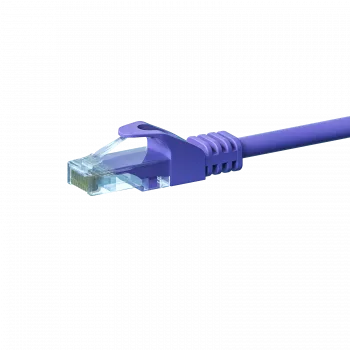 Cabo patch Ethernet DSIT CAT5e U/UTP, 0,25 m, violeta, 100% cobre, RJ45, Gigabit