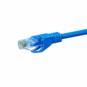 Cabo de instalação de rede DSIT CAT5e U/UTP, 50 m, azul, 100% cobre, maciço, 24 AWG, bainha PVC, rolo