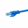 Cabo de instalação de rede DSIT CAT5e U/UTP, 50 m, azul, 100% cobre, maciço, 24 AWG, bainha PVC, rolo