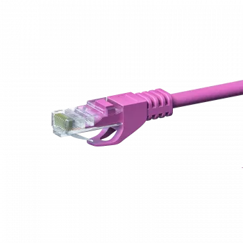 Cabo de rede DSIT CAT 5e U/UTP, 10 m, rosa, CCA, RJ45, Gigabit Ethernet