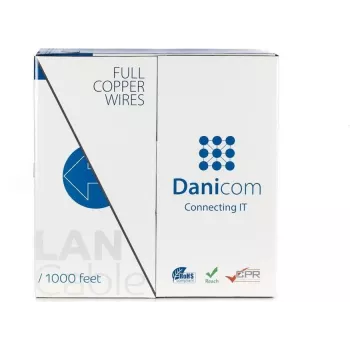 Cabo de rede DSIT DANICOM CAT6 UTP 305m PVC (Fca) cobre maciço