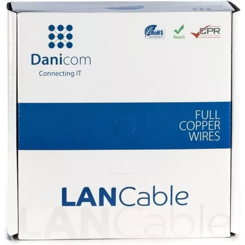Cabo de instalação de rede DSIT DANICOM CAT6 UTP 50m PVC (Fca)
