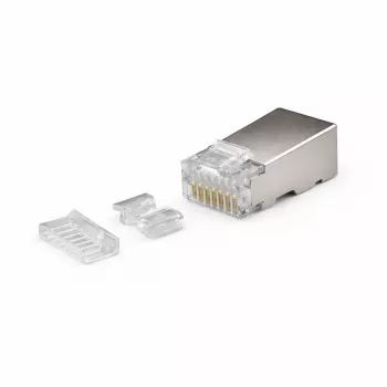 Fichas de rede DSIT SFTP RJ45 CAT6a para cabos flexíveis - pack de 10