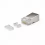 Fichas de rede DSIT SFTP RJ45 CAT6a para cabos flexíveis - pack de 10