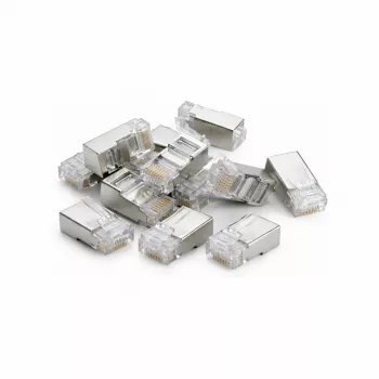 Fichas de rede DSIT SFTP RJ45 CAT6a para cabos flexíveis - pack de 10