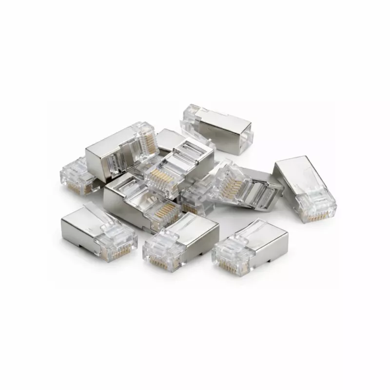 Fichas de rede DSIT SFTP RJ45 CAT6a para cabos flexíveis - pack de 10