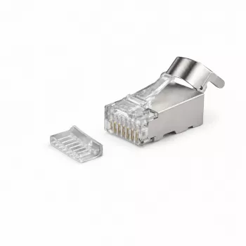 Fichas de rede DSIT SFTP RJ45 CAT6a para condutor multifilar (condutor maciço) - 10 unid.
