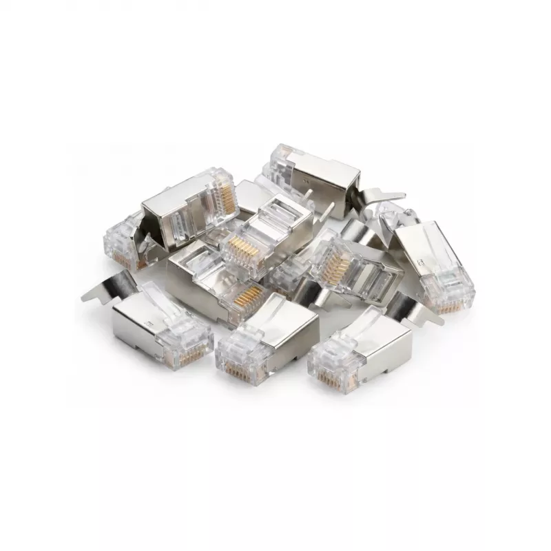 Fichas de rede DSIT SFTP RJ45 CAT6a para condutor multifilar (condutor maciço) - 10 unid.
