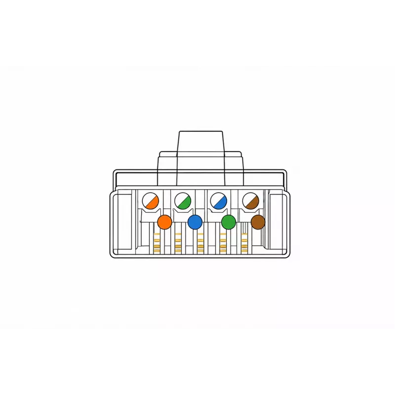 Fichas de rede DSIT SFTP RJ45 CAT6a para condutor multifilar (condutor maciço) - 10 unid.