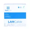 Cabo DSIT CAT6 U/UTP 50m em bobina, cinzento CCA, 250 MHz, Gigabit Ethernet, interior, bainha PVC, AWG24, 4 pares