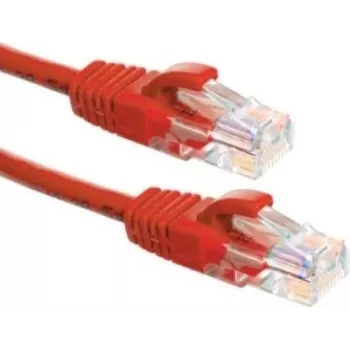 Cabo de rede Ethernet DSIT CAT6a U/UTP 100% cobre, 1m, vermelho