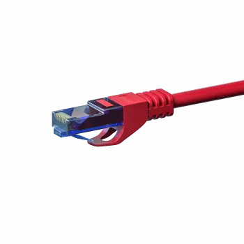 Cabo de rede Ethernet DSIT CAT6a U/UTP 100% cobre, 1m, vermelho