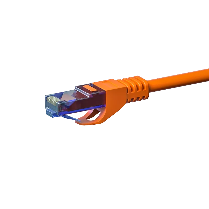 Cabo de rede DSIT CAT6a 100% cobre - U/UTP - 1 metro - laranja (DC-U6A6-010)