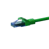 Cabo de rede Ethernet DSIT CAT6a U/UTP 100% cobre, 10m, verde, RJ45, 10Gbps, 500MHz, condutor multifilar, bainha PVC
