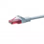 Cabo de rede Gigabit Ethernet DSIT CAT6 U/UTP, 0,15 m, branco, 100% cobre, RJ45, 250 MHz, bainha PVC
