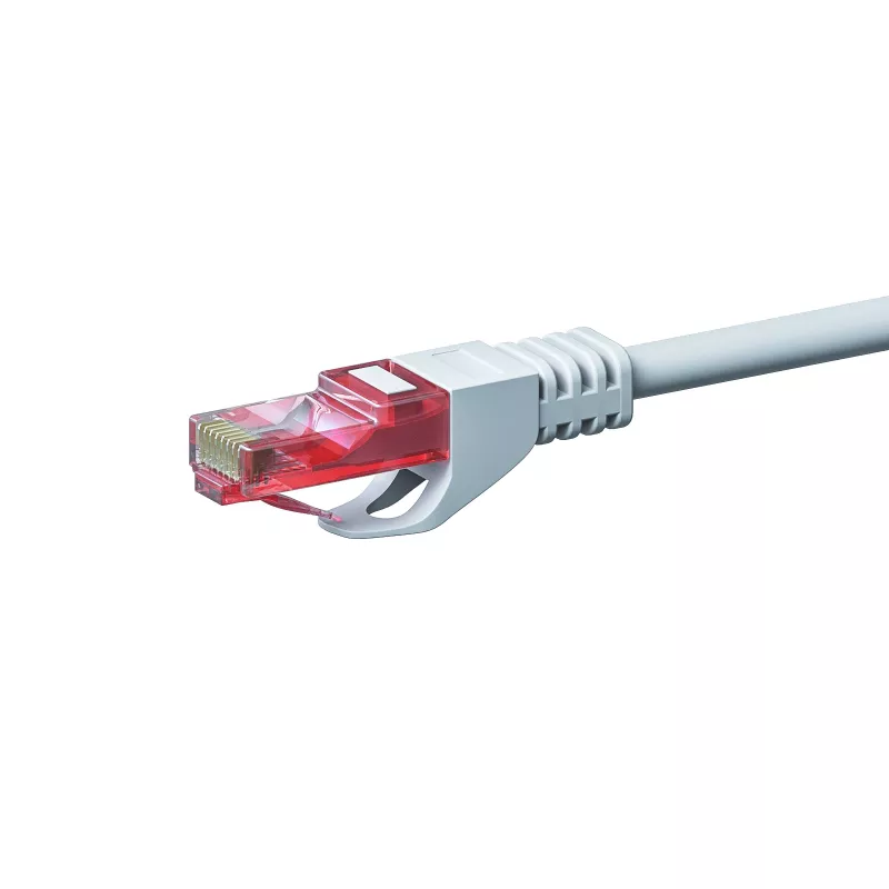 Cabo de rede Gigabit Ethernet DSIT CAT6 U/UTP, 0,15 m, branco, 100% cobre, RJ45, 250 MHz, bainha PVC