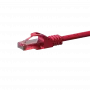 Cabo de rede DSIT CAT6 U/UTP, 0,15 m, vermelho, 100% cobre, RJ45, 10 Gbit/s, 250 MHz, bainha PVC