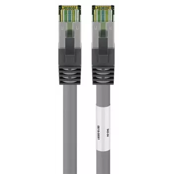 Cabo de rede DSIT RJ45 S/FTP PiMF CAT 8 cru cinzento 0,50 m