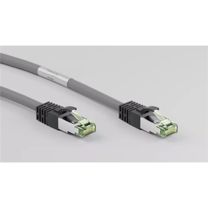 Cabo de rede DSIT RJ45 S/FTP PiMF CAT 8 cru cinzento 0,50 m