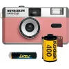 Swiss+Go Novocolor pack de câmara analógica 35mm com flash, rosa (SWI401611)
