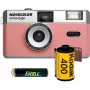 Swiss+Go Novocolor pack de câmara analógica 35mm com flash, rosa (SWI401611)