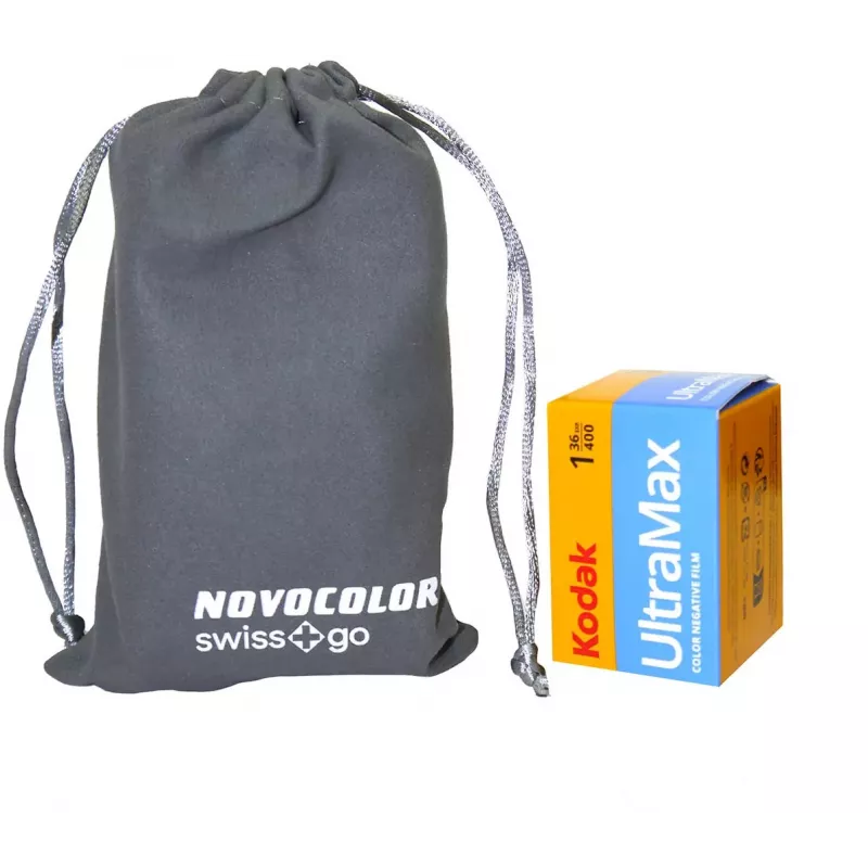 Swiss+Go Novocolor pack de câmara analógica 35mm com flash, rosa (SWI401611)