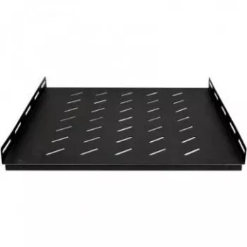 DSIT Prateleira Rack Fixa Heavy-Duty para Armários de Servidor de 600 mm de Profundidade, 1U, Carga de 100 kg, Preto