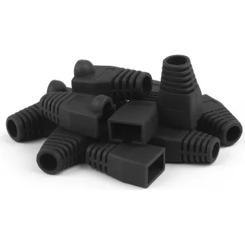 DSIT DANICOM Protetor Antidobras RJ45 Preto, Pack de 10 (DC-RJ45-BOOT-BLACK-10PCE)