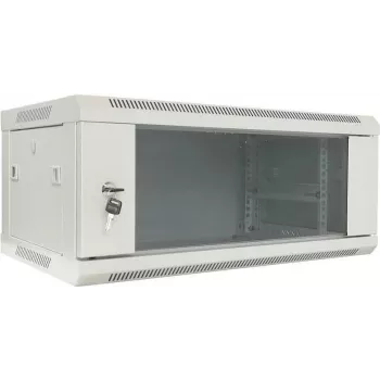 DSIT DS6404W Armário de Servidor de Parede 4U com Porta de Vidro, 600 x 450 x 280 mm, Branco