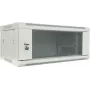 DSIT DS6404W Armário de servidor de parede 4U com porta de vidro, 600 x 450 x 280 mm, branco