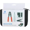 DSIT Conjunto de 9 Peças de Ferramentas de Instalação e Reparação de Rede com Alicate de Crimpagem RJ45, Testador de Cabos, Ferramenta de Impacto e Estojo com Fecho de Correr (DC-TOOLSET)