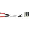 DSIT Conjunto de 9 Peças de Ferramentas de Instalação e Reparação de Rede com Alicate de Crimpagem RJ45, Testador de Cabos, Ferramenta de Impacto e Estojo com Fecho de Correr (DC-TOOLSET)