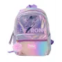 Holo Wow Mochila escolar holográfica para raparigas com pompom e alças ajustáveis WOW00048