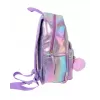 Holo Wow Mochila escolar holográfica para raparigas com pompom e alças ajustáveis WOW00048