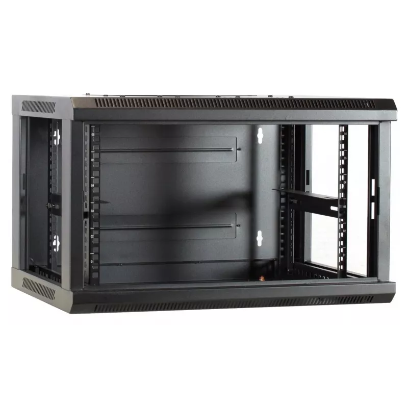 DSIT DS6404-F Caixa de Servidor de Parede 4U com Porta de Vidro, Não Montada, 600 x 450 mm