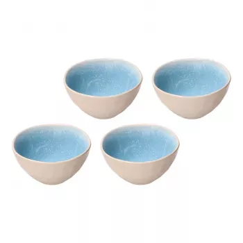 Conjunto ROSE&TULIPANI Concerto Fuse Azzurro com 4 taças médias 15 cm