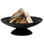 Braseira Fire Bowl L em ferro fundido para exterior, 60 cm redonda, para lenha e carvão, preta