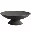 Braseira Fire Bowl L em ferro fundido para exterior, 60 cm redonda, para lenha e carvão, preta