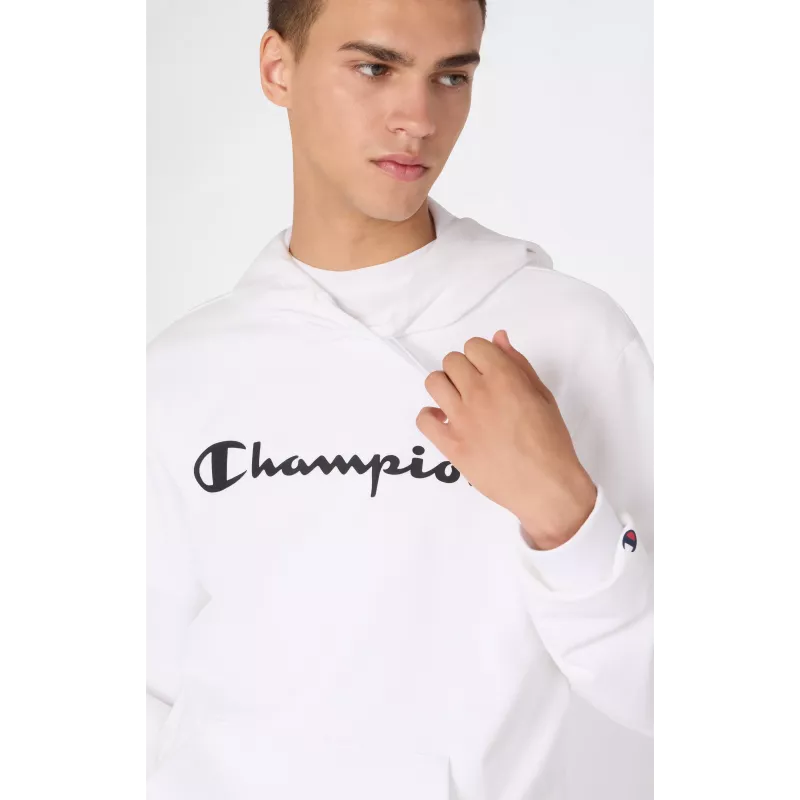 Sweatshirt com capuz Champion homem branco 221917 WW001 M