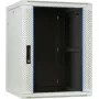 Caixa de rack de servidor de montagem na parede DSIT 15U com porta de vidro, branco, 600x600x770 mm