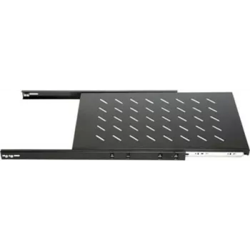Prateleira de rack extensível DSIT DS-UH60 1U, carga 18 kg, profundidade 450 mm, preto