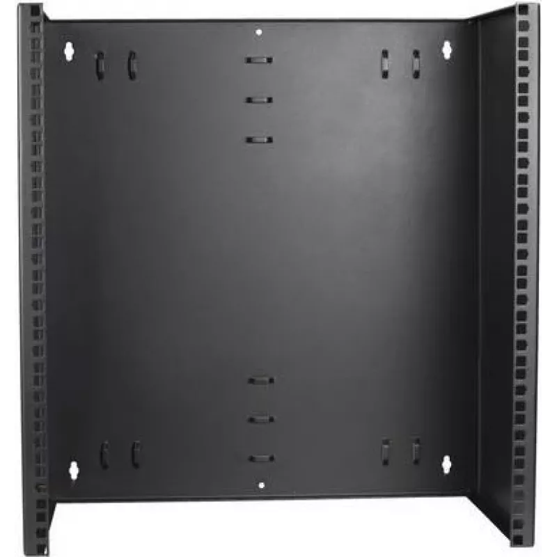 Estrutura de rack de montagem na parede DSIT 12U 19 polegadas, profundidade 300 mm, fixa, aço, preto