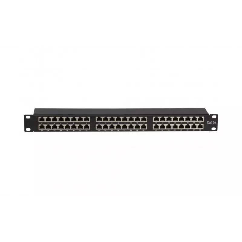 Patch panel DS-IT CAT5 FTP 48 portas 19 polegadas para montagem em rack