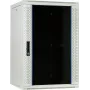 Armário de servidor de montagem na parede DSIT 18U com porta de vidro, 600x600x900 mm, branco