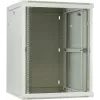 Armário de servidor de montagem na parede DSIT 18U com porta de vidro, 600x600x900 mm, branco